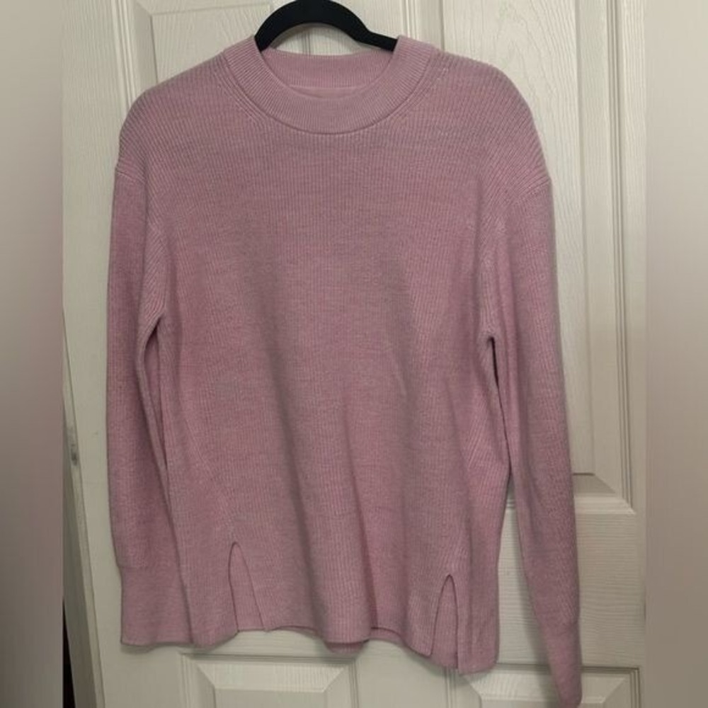 Lululemon | Merino Wool-Blend Ribbed Crewneck‎ Sweater Pink Sz 4